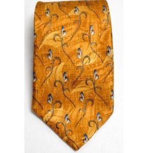 Robert Talbott Men's Tie Golden Flower 100% Silk